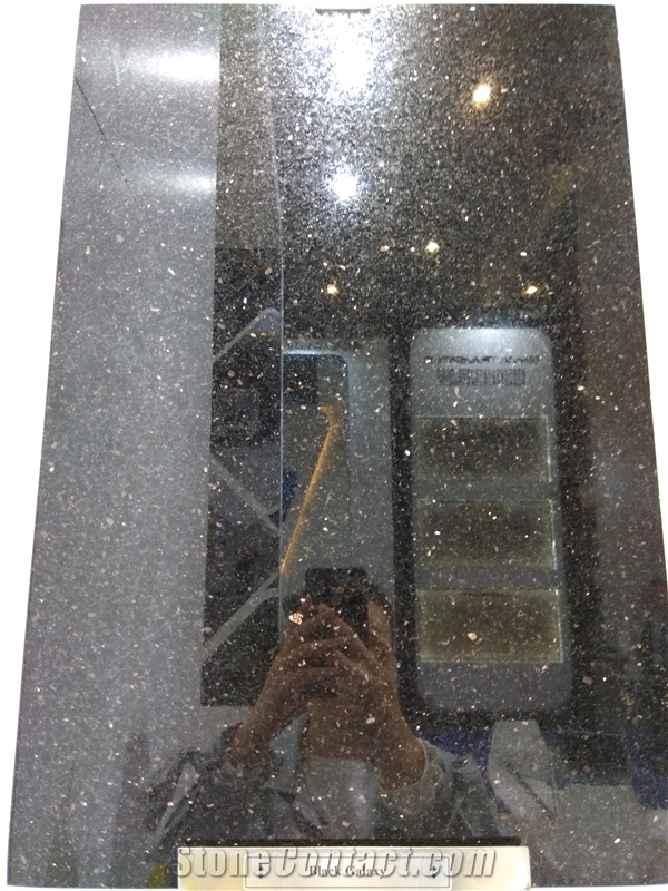 Black Galaxy Granite Slabs, Tiles