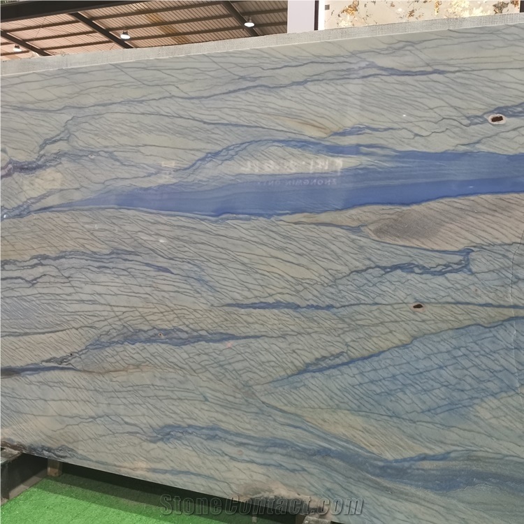 Azul Macaubas Quartzite Slab Large Size Blue Stone