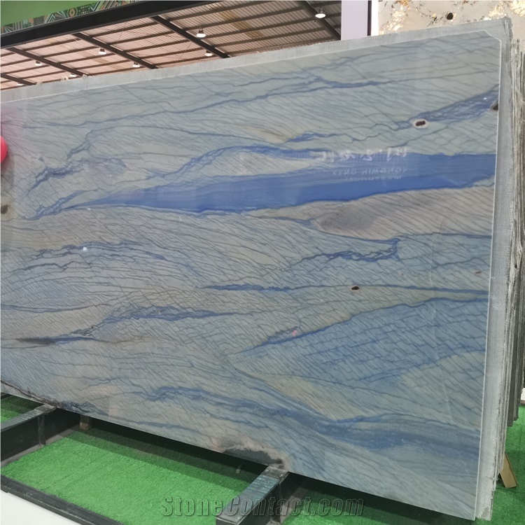 Azul Macaubas Quartzite Slab Large Size Blue Stone