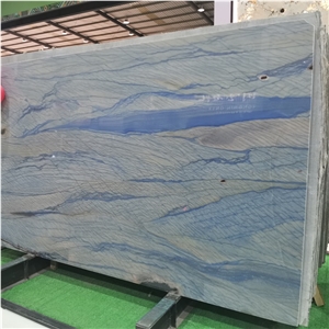 Azul Macaubas Quartzite Slab Large Size Blue Stone