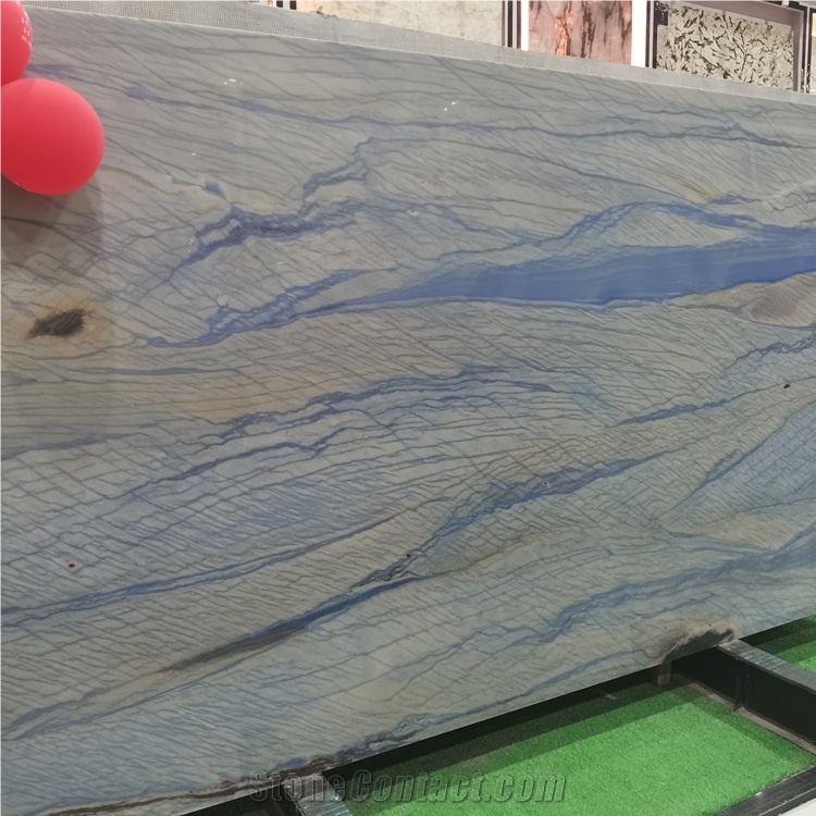 Azul Macaubas Quartzite Slab Large Size Blue Stone