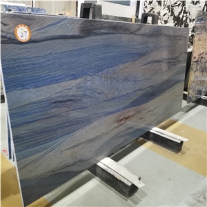 Azul Macaubas Quartzite Slab Large Size Blue Stone