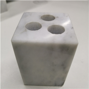 Lower Price White Marble Stone Bathroom Set