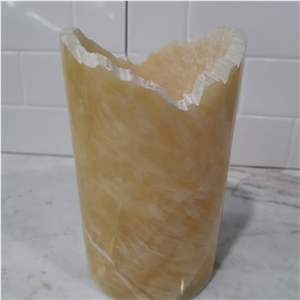 Natural Onyx Candle Lamp Tubes for Indoor Decor