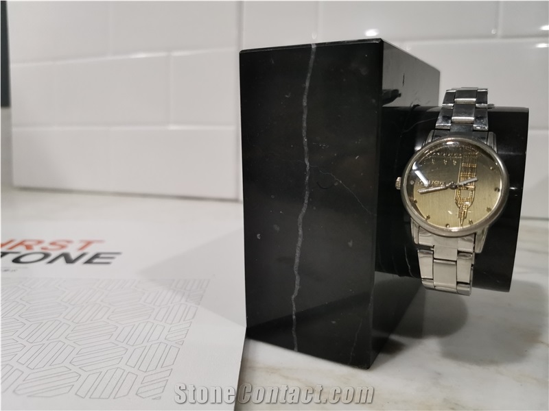 New Black Marble Watch Holder Stone Craft Design
