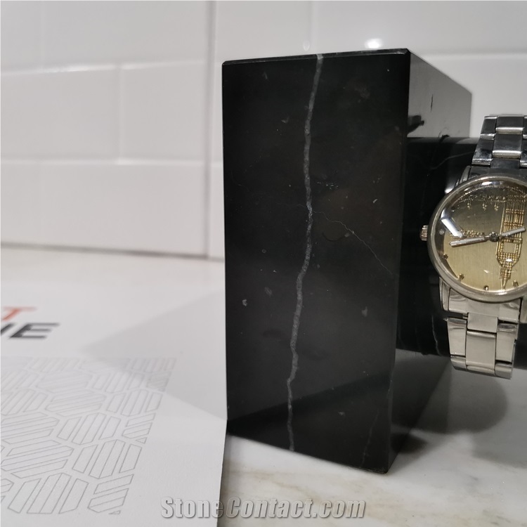 New Black Marble Watch Holder Stone Craft Design