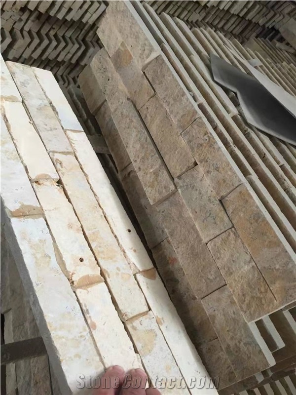 Beige Limestone Cultured Stone Splicing Stone