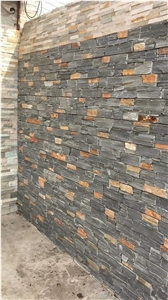 Black Quartzite Side Stick Stagger Culture Stone