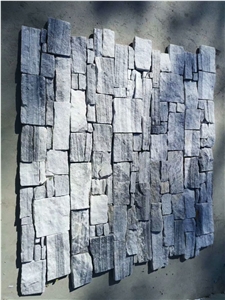 Blue Quartzite Cement Side Stagger Culture Stone