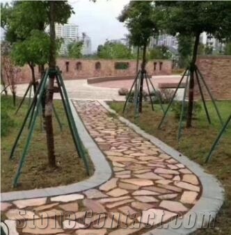 China Pink Loose Stone Random Flagstones