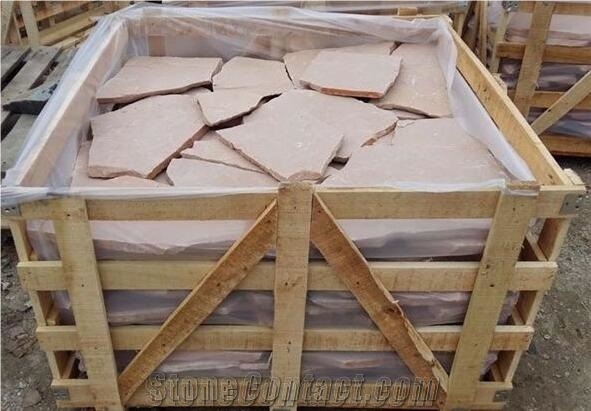 China Pink Loose Stone Random Flagstones
