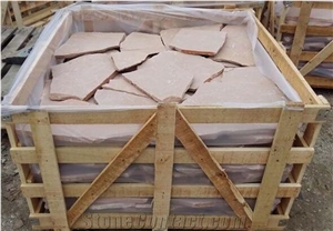 China Pink Loose Stone Random Flagstones