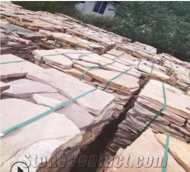 China Pink Loose Stone Random Flagstones