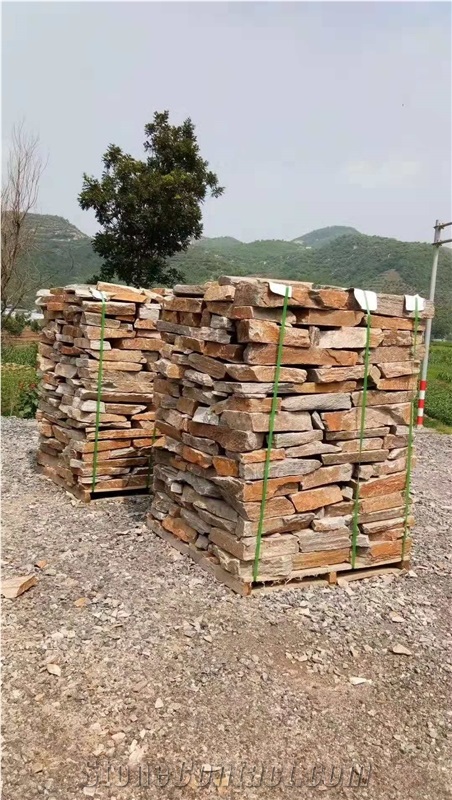 China Rusty Kerbstone Yellow Roadside Stone