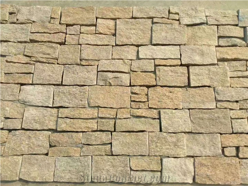China Yellow Slate Ledge Stone Thick Stone
