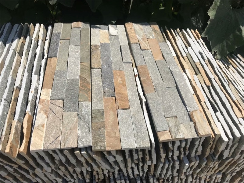 Four Color Split Wall Cultured Stone Wall Clading