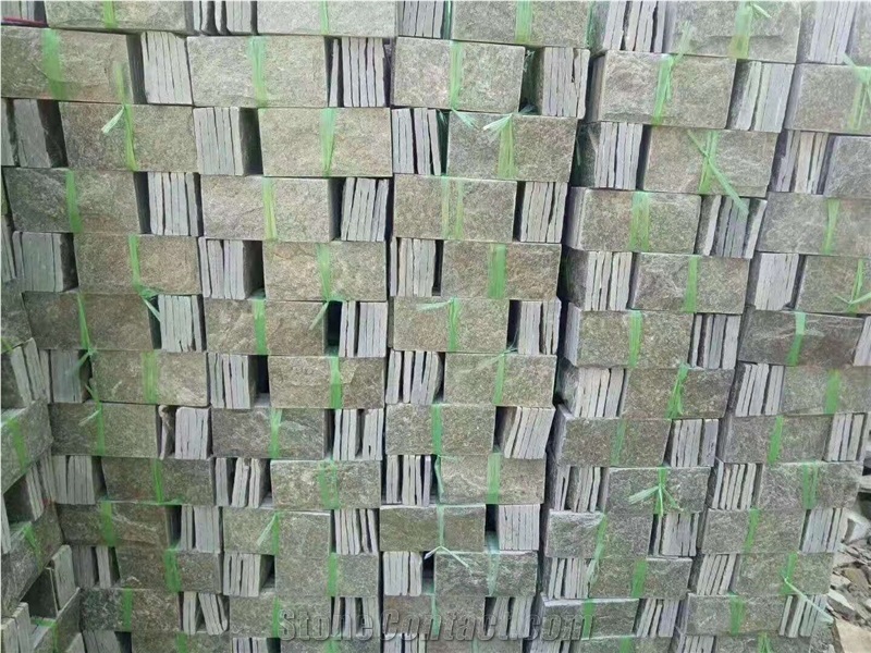 Green Slate Mushroom Stone Exterior Wall Stone