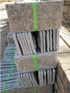 Grey and Pink Slate Mushroom Stone Exterior Wall