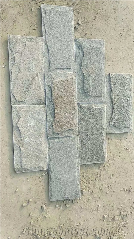 Grey and Pink Slate Mushroom Stone Exterior Wall