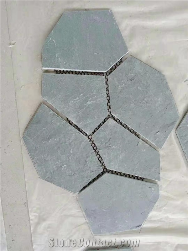 Natural Green Stone Flagstone Paver Flooring Tile