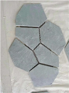 Natural Green Stone Flagstone Paver Flooring Tile