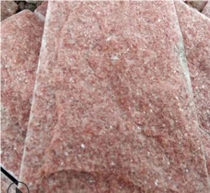 Natural Pink Quartzite Mushroom Stone Villa Stone