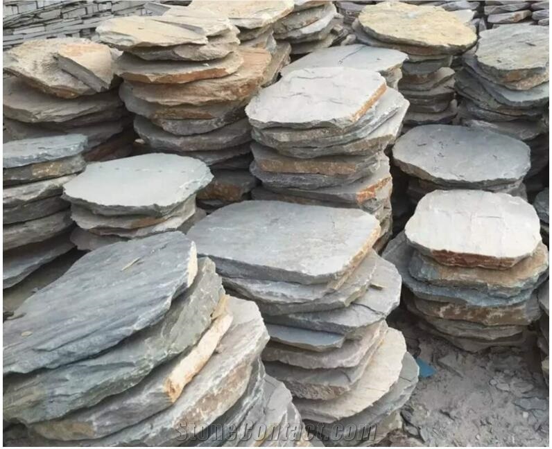 Natural Slate Round Garden Stepping Stone