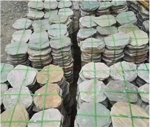 Natural Slate Round Garden Stepping Stone