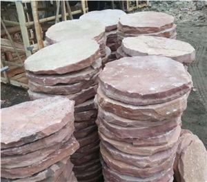 Red Stepping Stone Pink Garden Foot Stone
