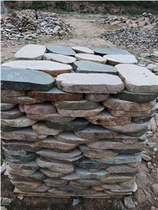 Slate Dark Green Round Stepping Stone Garden Stone