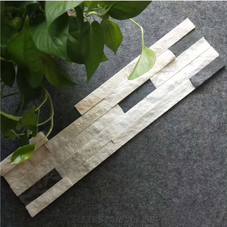 White Black Cultured Stone Multicolor Splicing