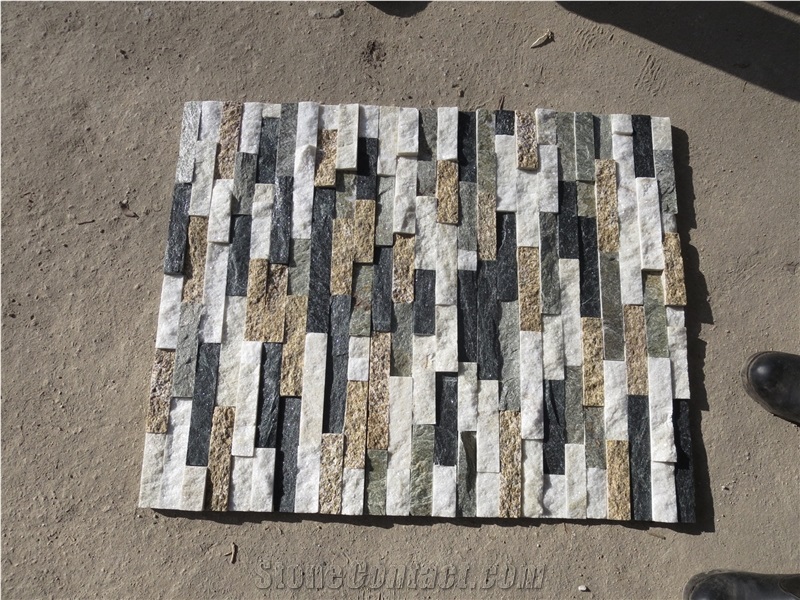 White Black Cultured Stone Multicolor Splicing