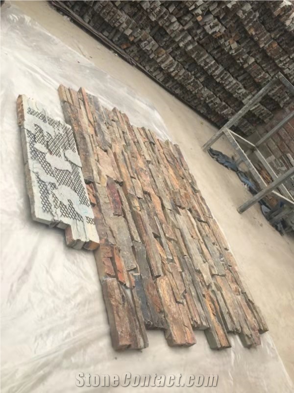 Yellow Grain Cultured Stone Rusty Rough Stone