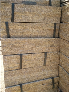 Yellow Slate Tiger Skin Cultured Stone Stacked