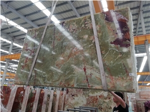 Ancient Jade Green Onyx Slabs Jumbo Pattern