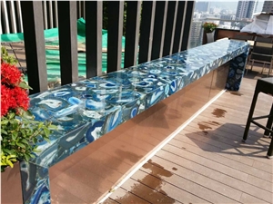 Blue Agate Jade Slabs for Worktop