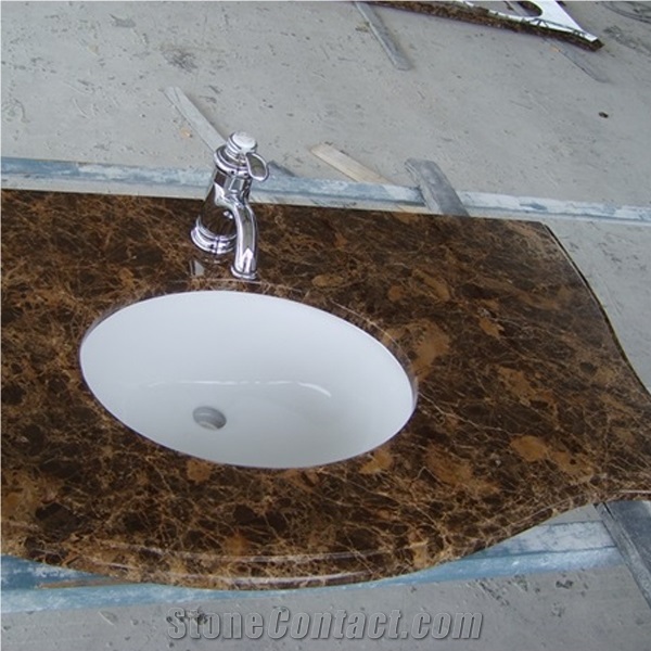 Dark Emperador Marble Countertops for Kitchen