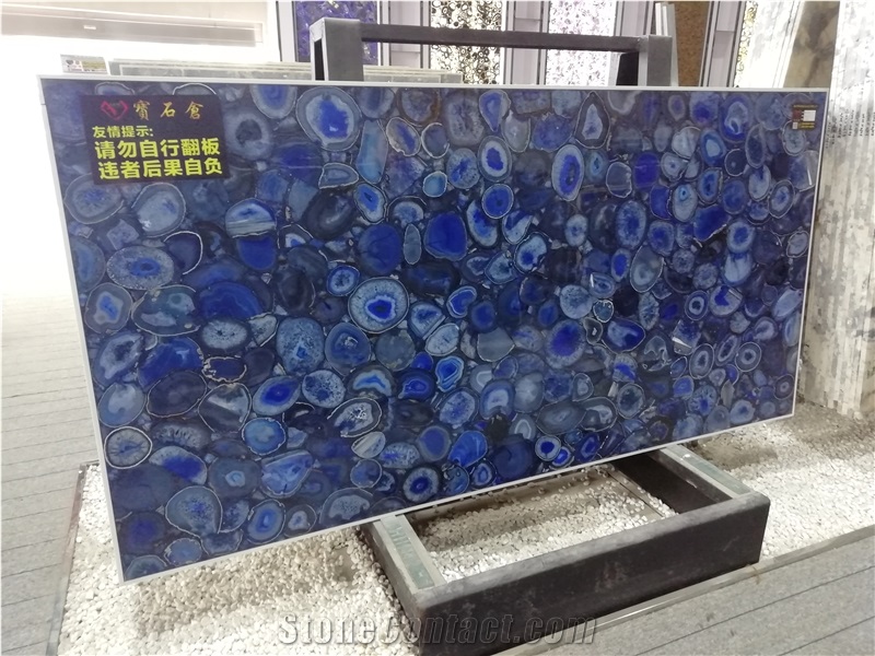 Hot Sale Blue Agate Jade Table
