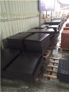 Sichuan Black Sandstone Tiles Wall Application