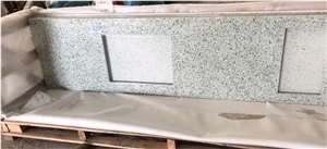Large Chips Recycled Glass Kitchen Countertops
