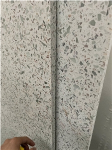 Large Chips Recycled Glass Kitchen Countertops