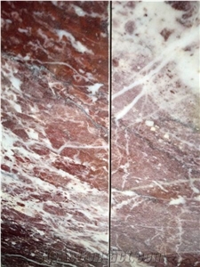 Red and White Marbles for Floor