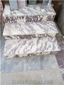 Red and White Marbles for Floor
