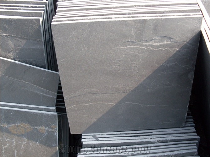 Black Slate Cultured Stone Tile Wall Cladding