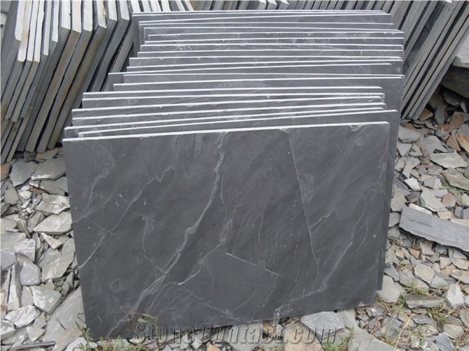 Black Slate Cultured Stone Tile Wall Cladding