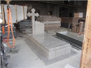 China Natural Grey Granite Polished Gravestones