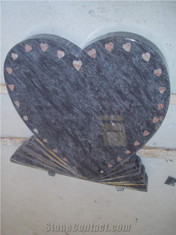 Engraved Tombstones Polished Granite Natural Stone