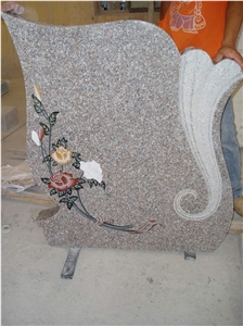 Engraved Tombstones Polished Granite Natural Stone