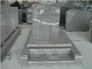 Full Set Of Gravestones Granite Polished Tombstone