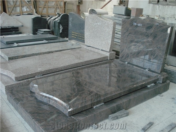 Full Set Of Gravestones Granite Polished Tombstone